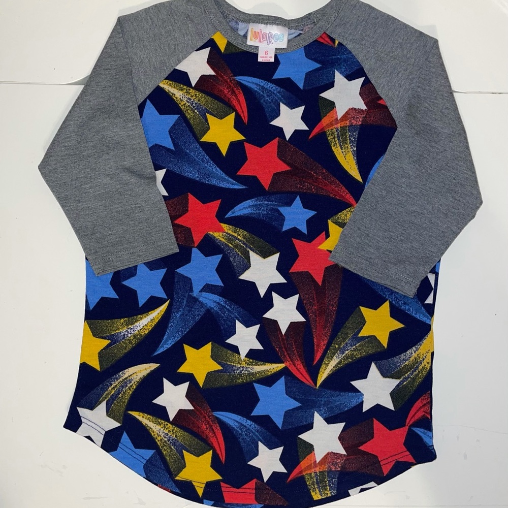 Lularoe kids sloan raglan top